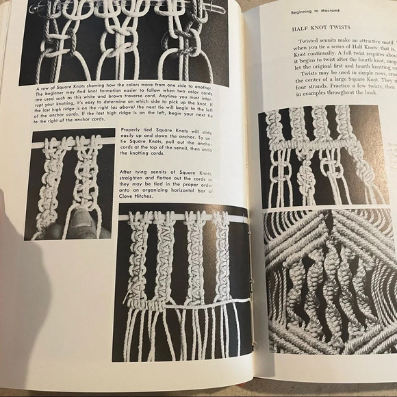 Vintage 1971 Macrame book Created Design in Knots.   Super cool 70s guide - Picture 9 of 9